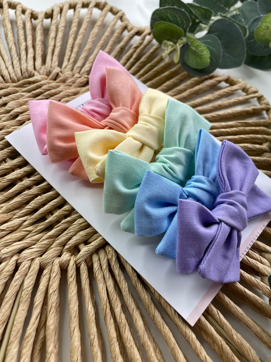 Pastel mini pinwheel bows
