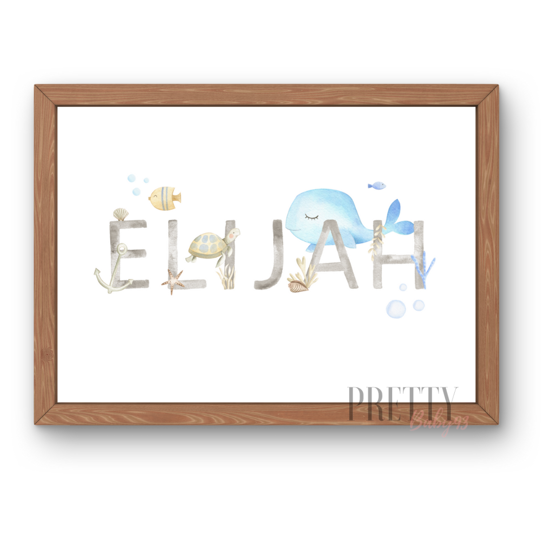 Personalised Name Wall Art Print (A4)