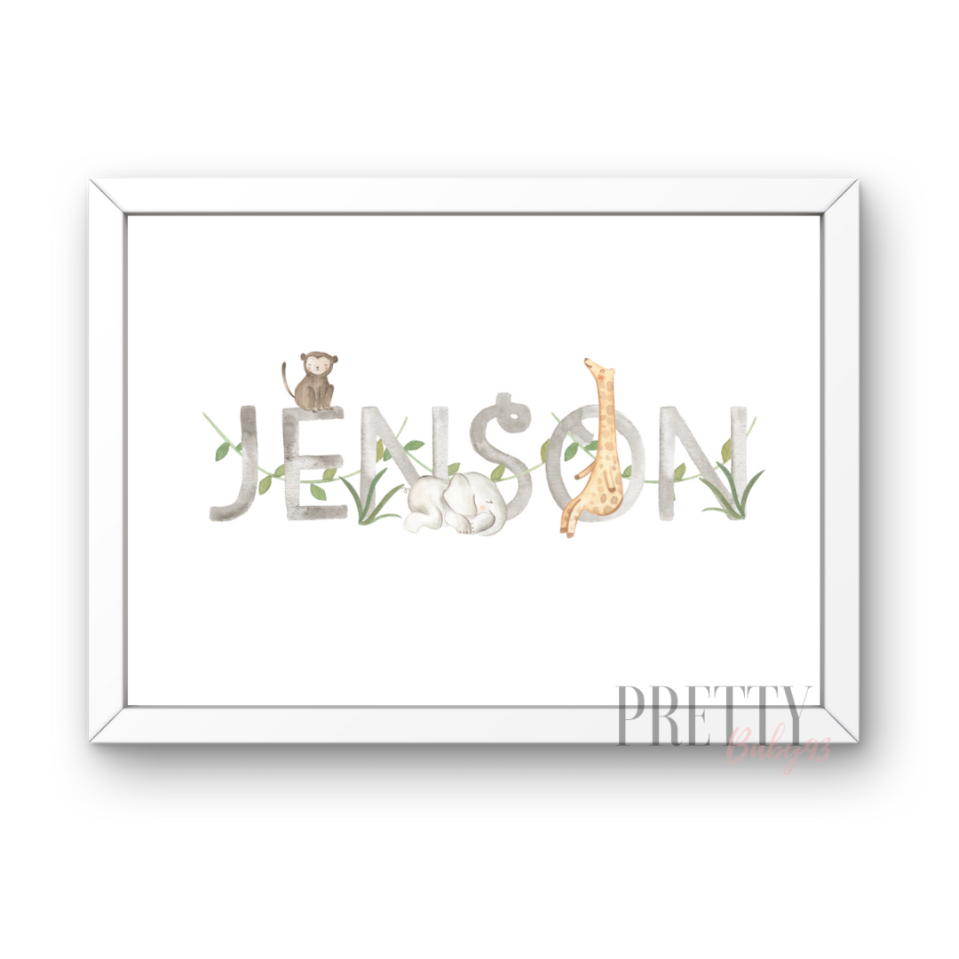 Personalised Name Wall Art Print (A4)