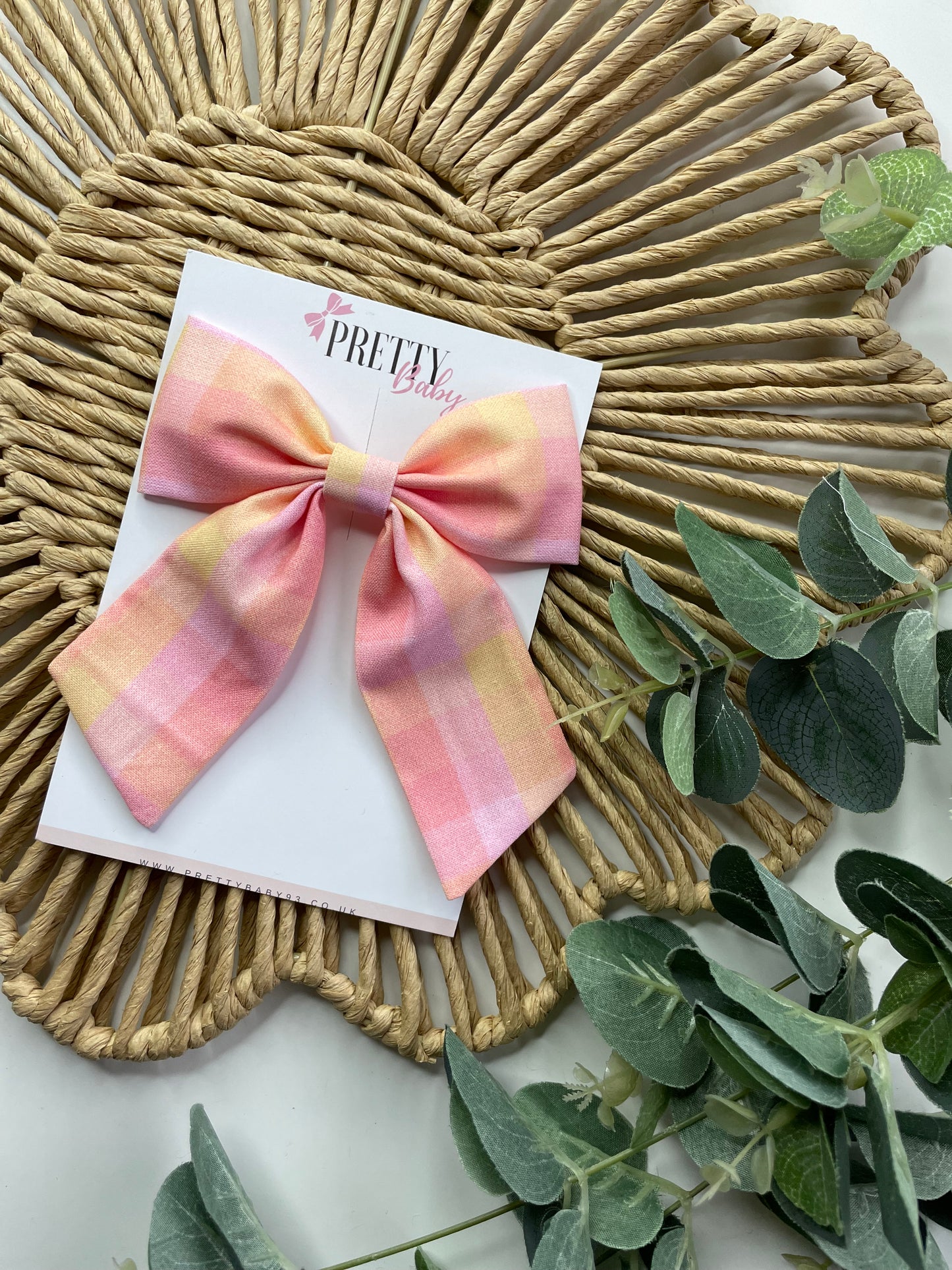 Pink and yellow gingham sailor